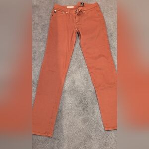 AG Adriano Goldschmied Womens Jeans 27R The Stilt Cigarette Jean Rust Color